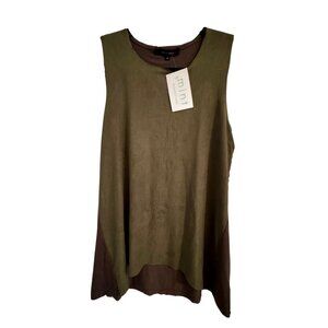 Olivaceous Olive Faux Suede Tank NWT